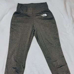 The North Face Gray Track Pants with High-Rise Waistband